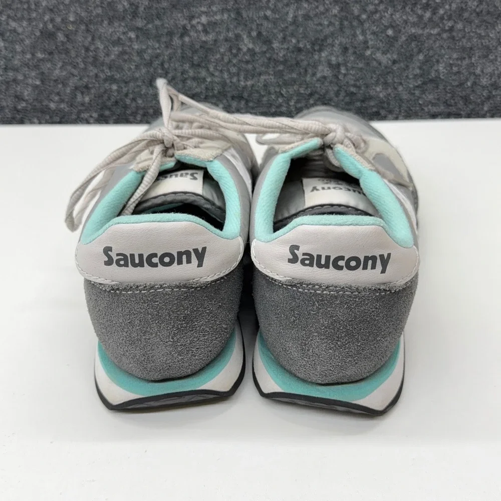 Saucony Jazz Low Pro Grey Mint Green Suede Nylon Sneakers 1866-103 Womens 7‎